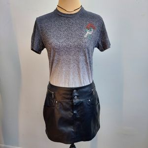 Faux Leather Mini Skirt sz 7